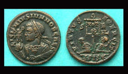 Licinius II, Victory on Globe Portrait, Siscia, Rare 4!